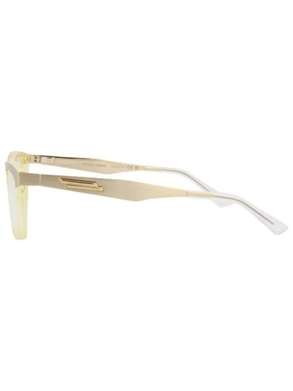 New Bottega Veneta Unisex Cat Eye Gold Gold Transparent Fashion Designer Eyeglas